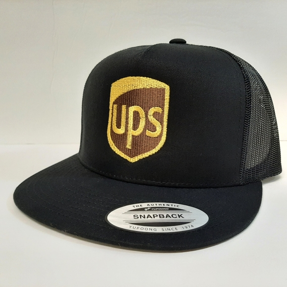 Hawaiian Floral Printed Trucker Mesh Snapback Cap - Flat Bill, Adjustable, Black - View #11